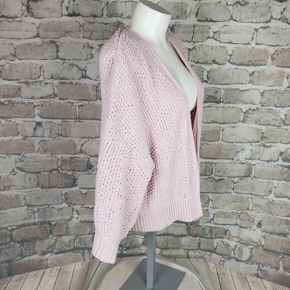 GAP Lavender 90s Shaker Open Boxy Cardigan Drop Shoulder XXL Barbiecore Softgirl - Picture 8 of 13